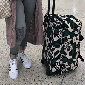 Vera Bradley Women's Lighten up Wheeled Carry on in beautiful Imperial Rose